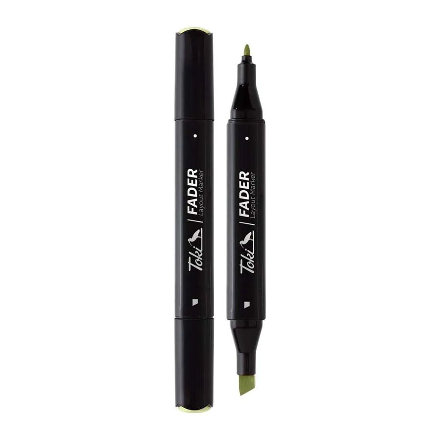 Toki Marker Fader Set mit 66 Farben in der Farbe Palme mit Keilspitze und Brush-Spitze - Bild 2