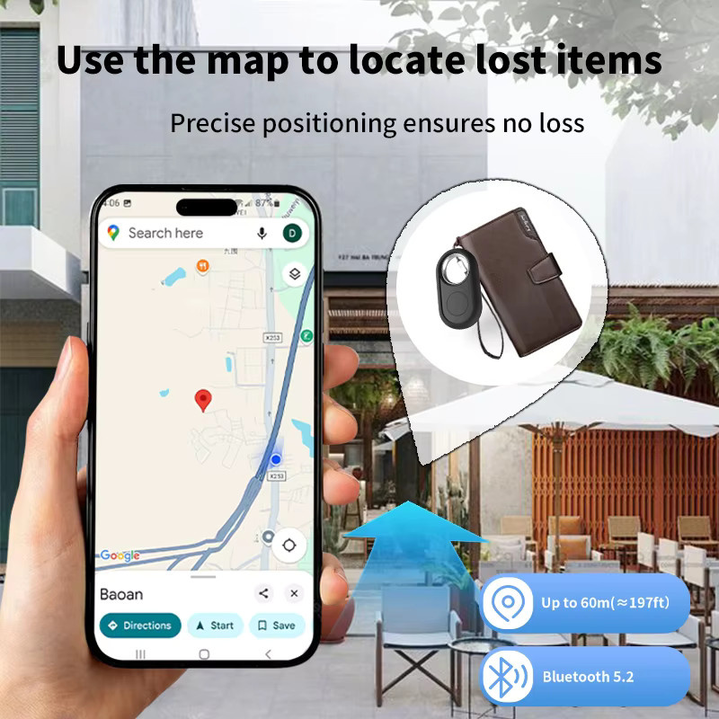 4-teiliges Set Google Finder Smart Tag Android-Tracker in Schwarz für Google Find My Device kompatibel mit Pixel und Motorola - Bild 4