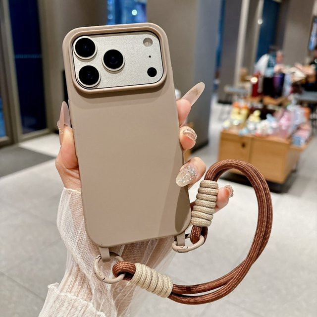 EHUIDE Stoßfeste Silikon Handyhülle mit Handschlaufenband für iPhone 11 bis iPhone 17 Pro Max Plus - Bild 1