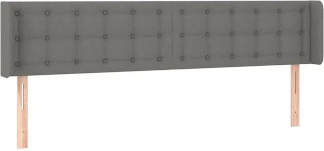vidaXL LED Kopfteil Dunkelgrau mit USB-Ladeport und integrierter Beleuchtung, B/H: 183 x 88 cm, Stoff - Bild 1