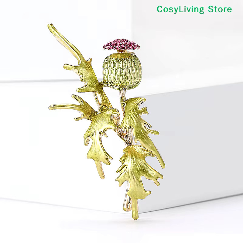Pin-Brosche Primel, Kristall, Gold - Bild 2