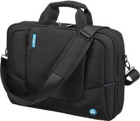 STOP Laptoptasche GRANADA aus Recycling-PET für Notebook bis 17 Zoll und Tablet in Schwarz mit Trolleyband und abnehmbarem Schultertrageriemen - Bild 2