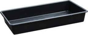 Emtez PE-Auffangwanne für Kleingebinde in Schwarz, B/T/H: 100 x 55 x 15 cm, 65,5 l, chemikalienbeständig - Bild 1