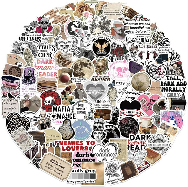 Charile Dark Romance Reader Graffiti-Aufkleber, Retro Ästhetische Kunst-Sticker, multicolour - Bild 1