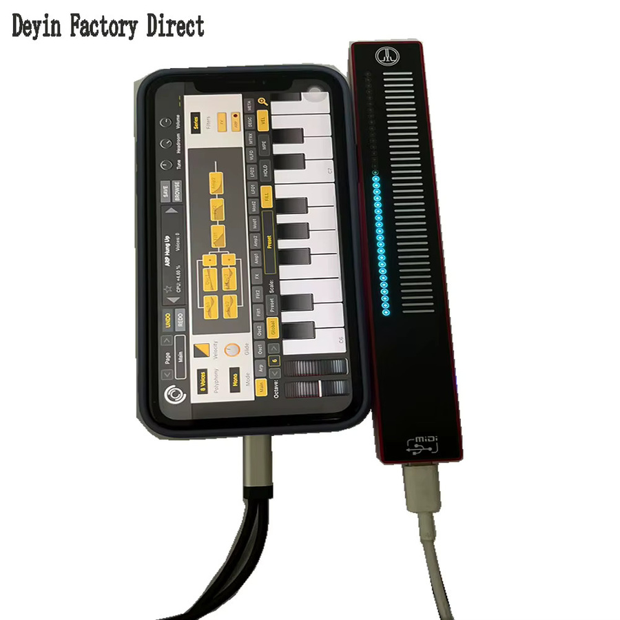 Microsoft USB MIDI Touch-Controller mit Schieberegler und VMETER-System in Schwarz - Bild 3