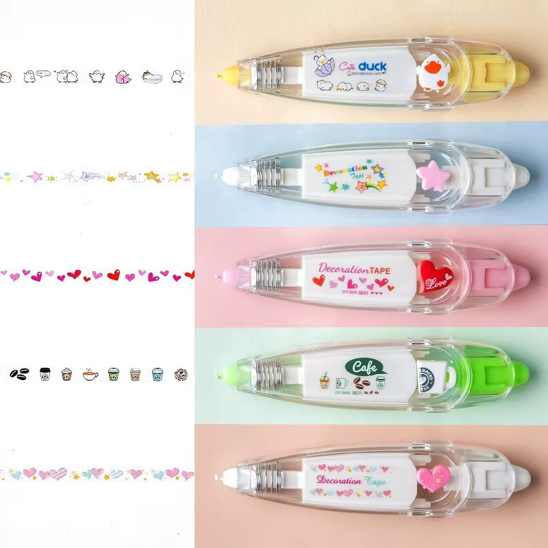 Kawaii Korrekturband mit Tier- und Blumenmotiven für Schule und Büro, Koreanische Schreibwaren zum DIY-Gestalten - Bild 2