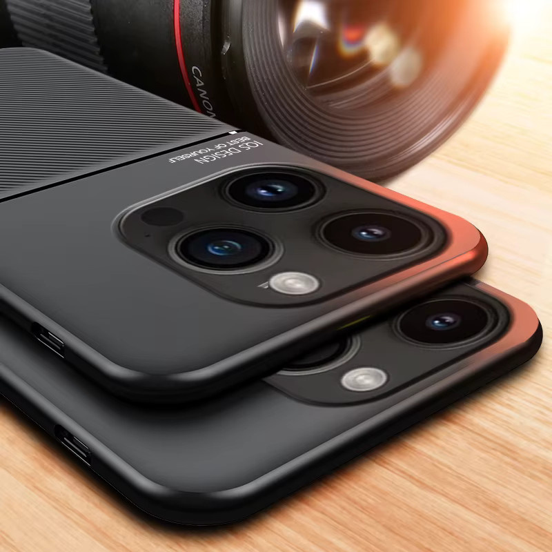 Magnetische Handyhülle für Apple iPhone 17 16 15 Pro Max 14 Plus Air 16E in Schwarz, Matte Anti-Rutsch-Schutzhülle - Bild 2