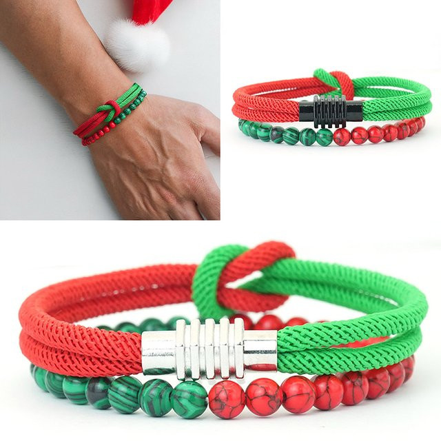 Noter Armband, Howlith, Malachit, Herren, Bunt - Bild 1