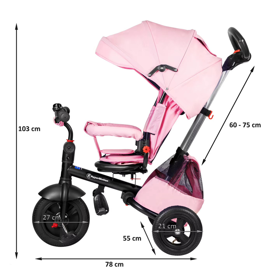 HyperMotion Dreirad Tobi Velar, Schiebewagen, Rosa / Pink, ab 1 Jahr - Bild 2