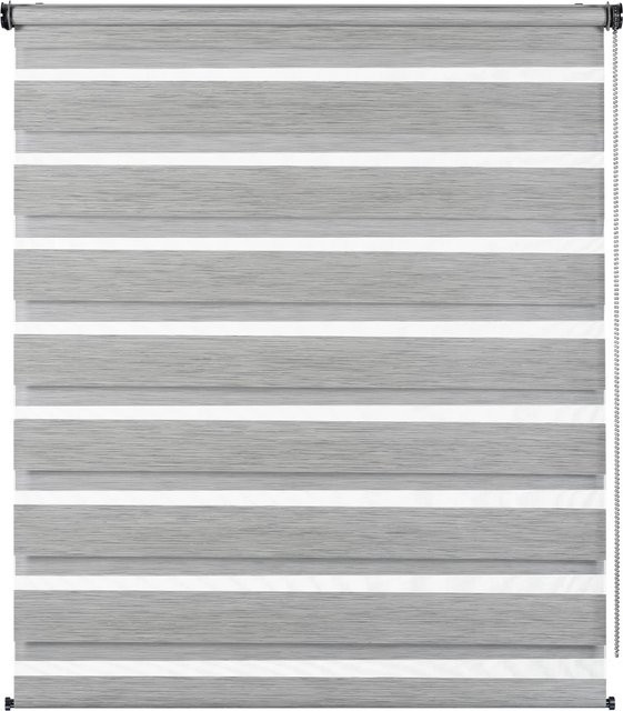 Gardinia Doppelrollo de Luxe aus Polyester in Grau, Breite: 100 cm, Höhe: 180 cm - Bild 1