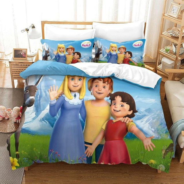 Heidi Das Mädchen aus den Alpen Bettwäsche-Set von Flylo mit Bettbezug und Kissenbezug, Mikrofaser, Mehrfarbig, B/H: 220 x 240 cm - Bild 1