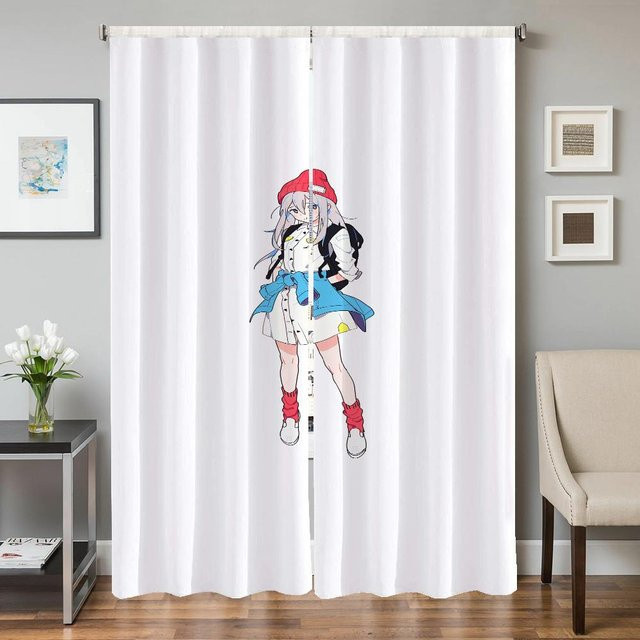 2er-Set Verdunklungsvorhänge von Household supplies MH für Wohnzimmer und Schlafzimmer, Farbe: Weiß, Breite: 50 cm, Höhe: 70 cm - Bild 1