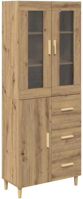 vidaXL Highboard Artisan-Eiche in Braun mit Türen und Schubladen, B/T/H: 69,5 x 34 x 180 cm - Bild 1