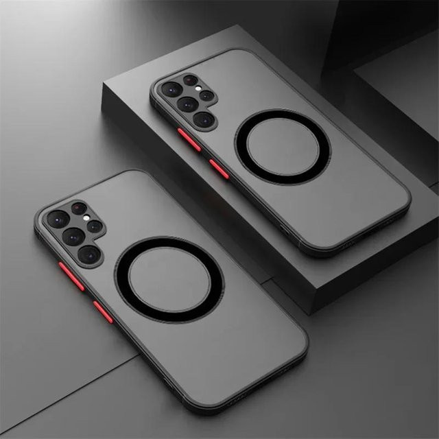 MagSafe Armor Case Magnetische Schutzhülle für Samsung Galaxy S25 S24 S23 S22 Ultra S21 Plus S20 FE A55 A35 A53 A34 A14 A54 A15 5G in Schwarz - Bild 1