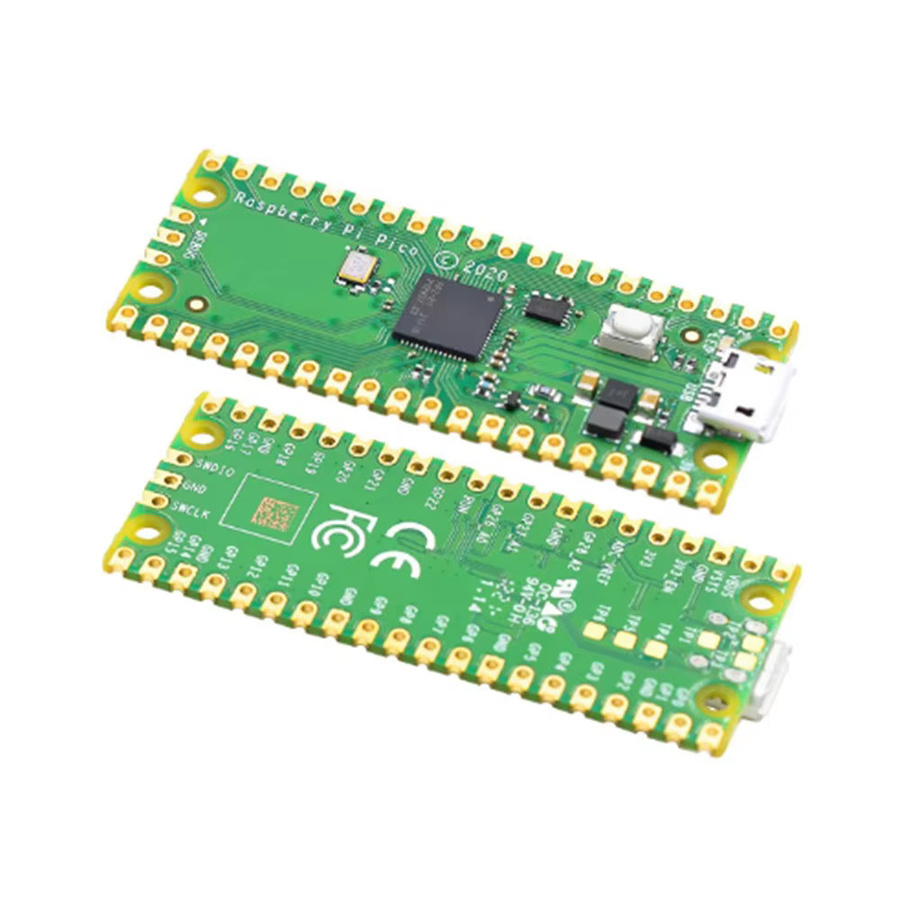 Raspberry Pi Pico Entwicklungsboard mit Pin-Header in Grün, unterstützt MicroPython und C++ - Bild 3