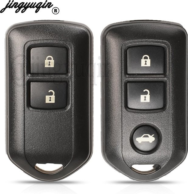 Jingyuqin 3-Tasten-Schlüsselgehäuse in Schwarz für Toyota Prado RAV Vios Yaris Smart Camry Highlander als Auto-Ersatzgehäuse - Bild 1