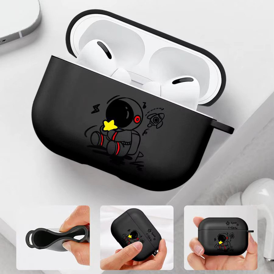 Astronauten Schutzhülle für Apple AirPods Pro in Schwarz - Bild 6