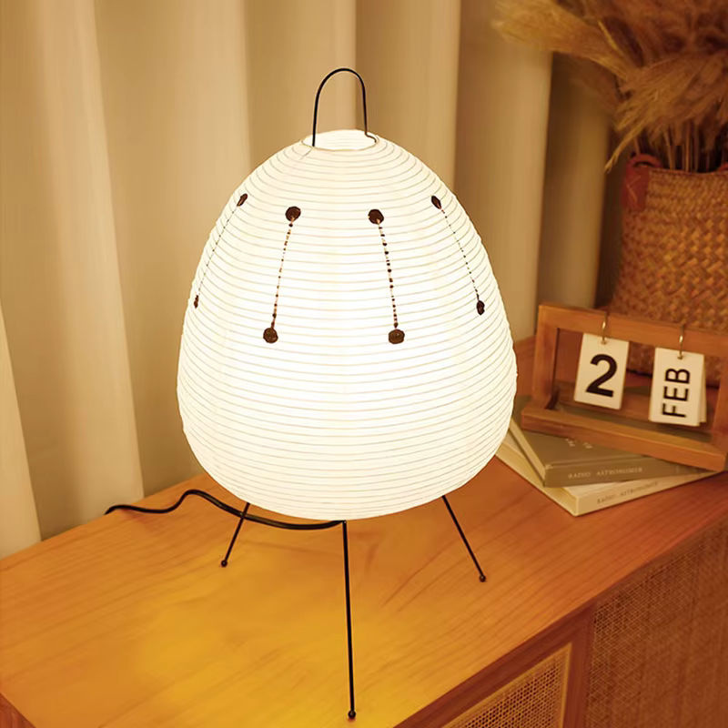 Claeted LED Moderne Tischlampe aus weißem Xuan Papier für Wohnzimmer, Schlafzimmer und Hotel - Bild 2