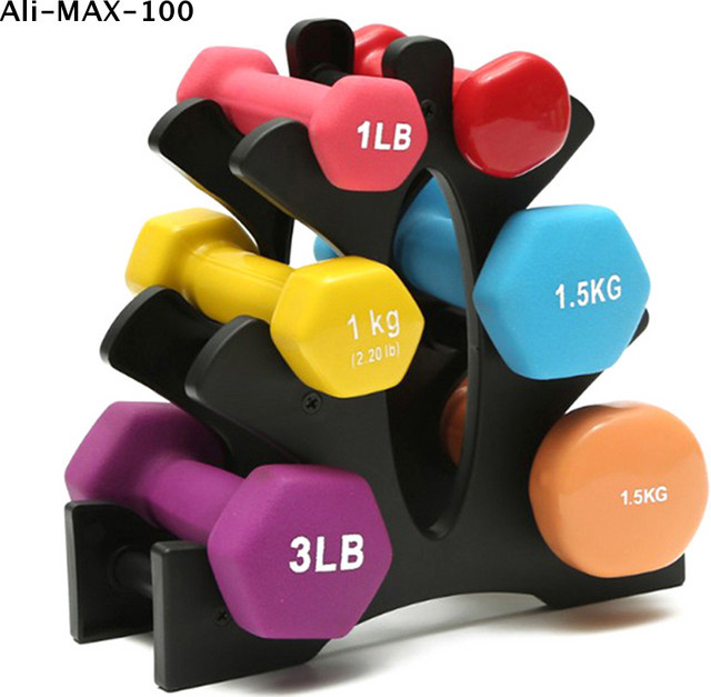 AyS 3-stufiges Hantel-Aufbewahrungsregal aus Metall in Schwarz Matt für Zuhause und Fitnessstudio - Bild 1