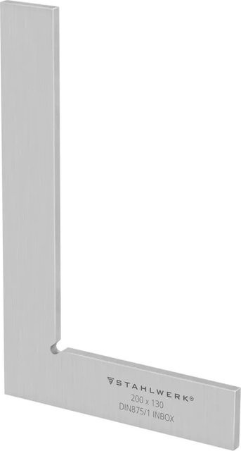 STAHLWERK Flachwinkel 90 Grad aus rostfreiem Edelstahl, Farbe: Silber, B/T: 200 x 130 mm - Bild 1