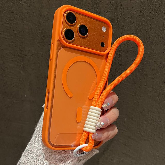 Magnetische Stoßstange Schutzhülle mit Lanyard für Apple iPhone 11 bis 17 Pro Max, Transparent - Bild 1