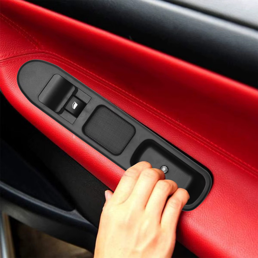 Everso Armlehne und Schalterpanel für die Fahrerseite von Peugeot 207 (2006-2018), Farbe: Schwarz - Bild 6