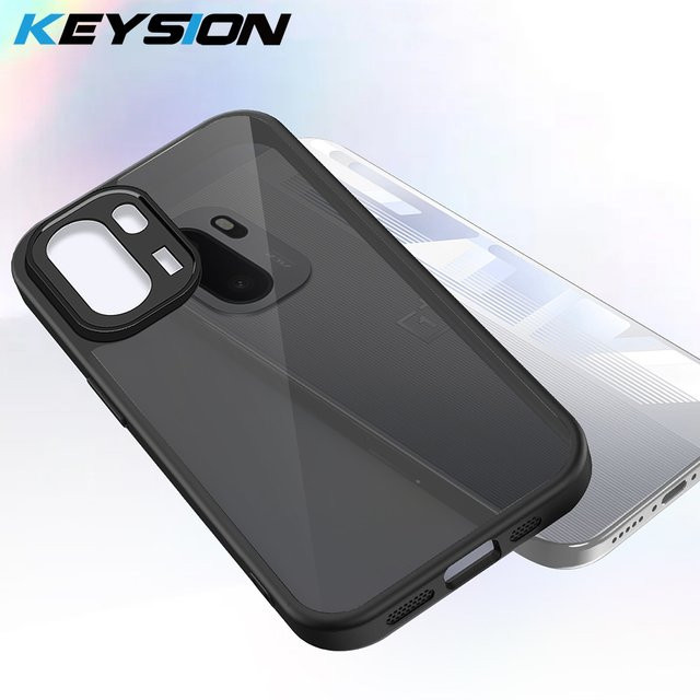 KEYSION Handyhülle für OnePlus 15R 15 5G und OnePlus Ace 6 6T in Schwarz, matt und durchscheinend, stoßfeste Silikon und PC Schutzhülle - Bild 1