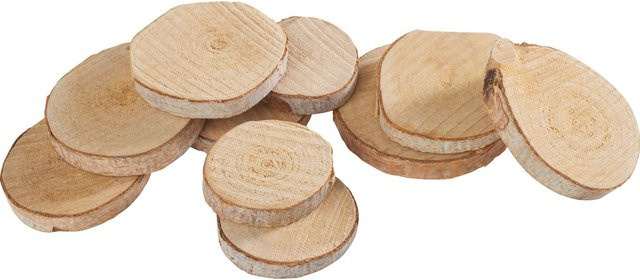 VBS Rindenscheiben Rund in Beige aus Holz im Landhausstil - Bild 1