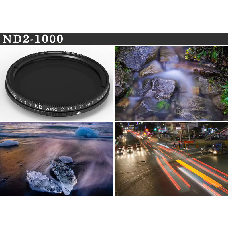 KnightX Variabler ND-Filter Neutraldichtefilter für Kamera und Smartphones, mobiles Objektivset, Schwarz - Bild 3