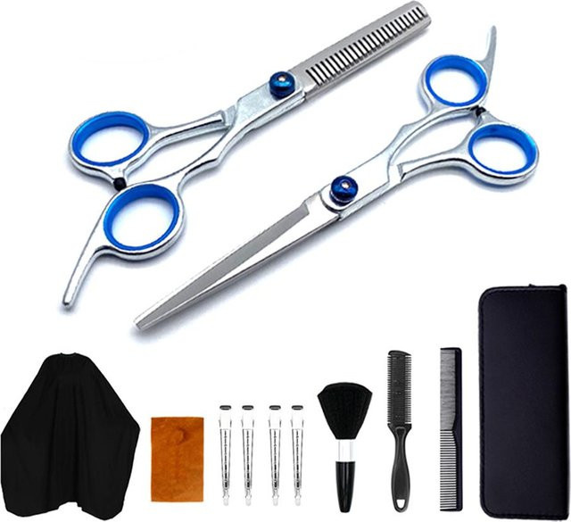 Koogeelife Haarschneidescheren-Set, 12-teilig, Edelstahl, bunt, Damen - Bild 1