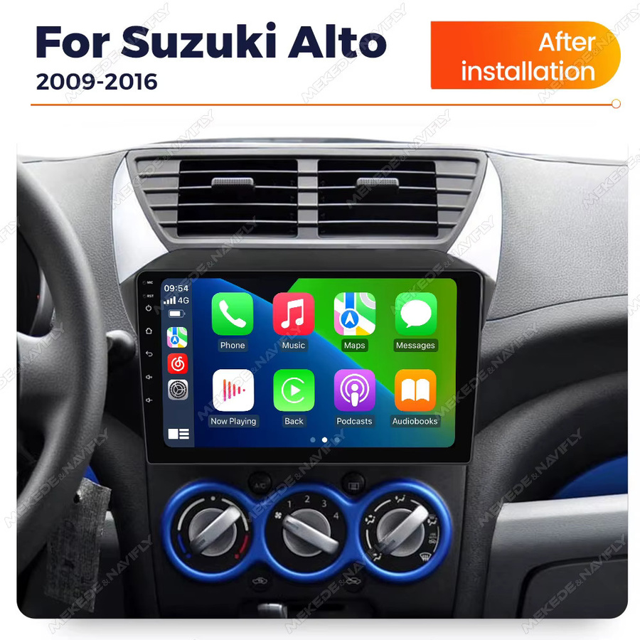 NaviTree Android 14 Auto Radio für Suzuki Alto 2009-2016 mit drahtlosem CarPlay, Multimedia Video Player, GPS, WiFi, Bluetooth und USB in Schwarz - Bild 2