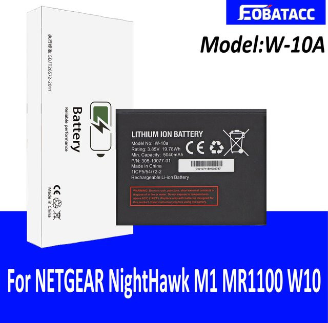 Netgear Nighthawk M1 MR1100 W-10 W-10A Ersatzakku mit 5040 mAh in Schwarz - Bild 1