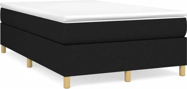 vidaXL Boxspringbett in Schwarz mit Stoffbezug, B/T/H: 120 x 200 x 35 cm - Bild 1