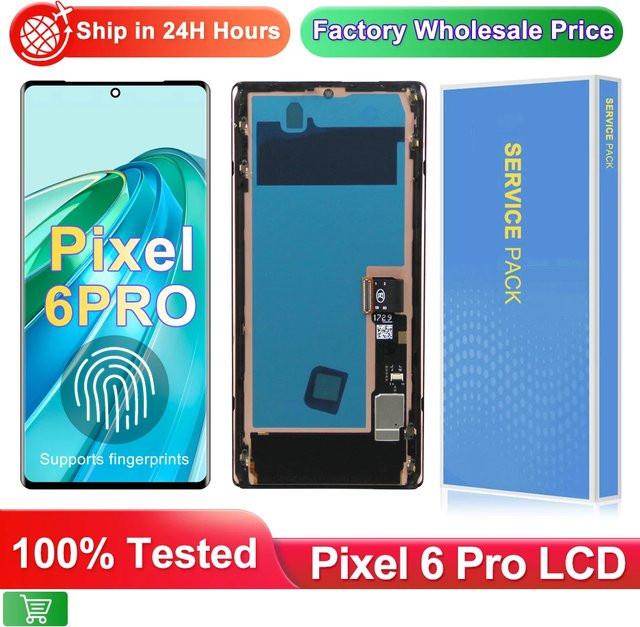 Google Pixel 6 Pro LCD Display Ersatz mit Touchscreen Digitizer in Schwarz, 6,7 Zoll - Bild 1