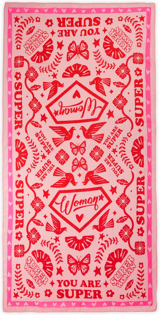 Codello Schal, Rosa, Recycled Polyester, Damen, 100x180 cm - Bild 1