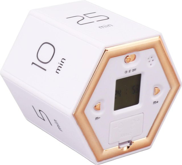 TOMTOP JMS Hex Flip Timer mit LCD-Bildschirm und Stummschalt-Alarmfunktion in Weiß - Bild 1