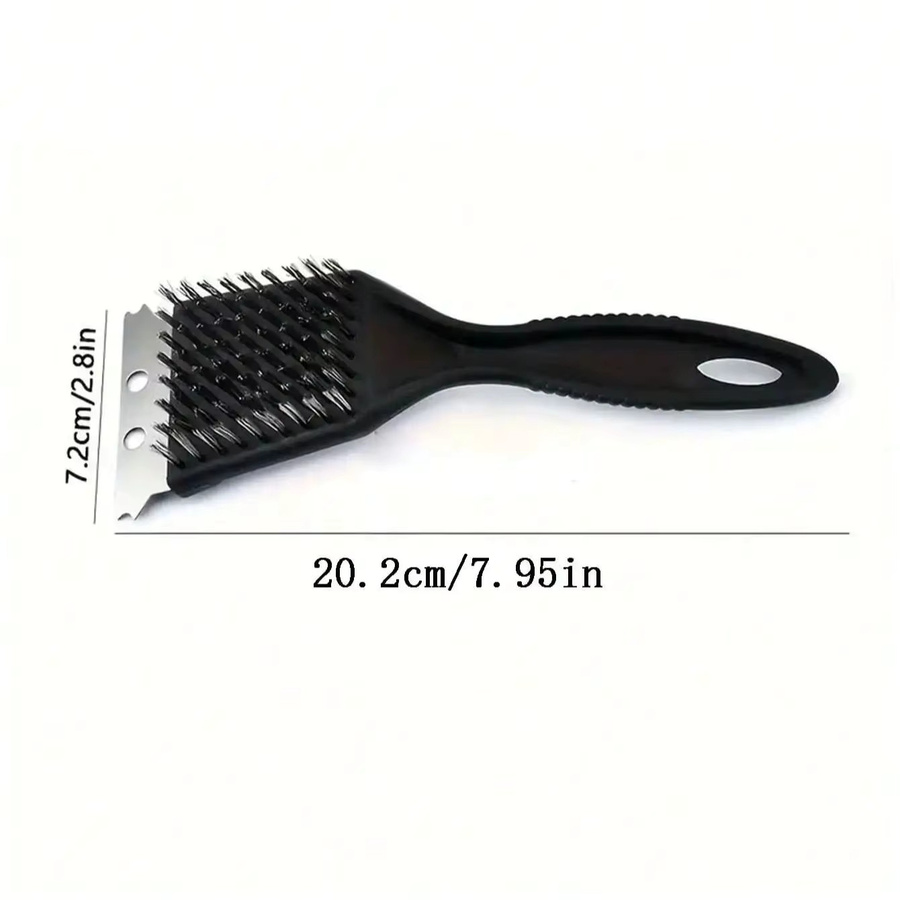 Reinigungsbürste aus schwarzem Edelstahl für Grillgitter und Haushalt - Bild 7