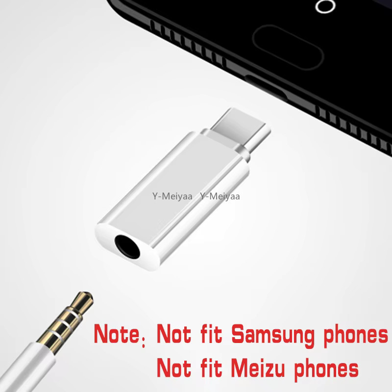 USB Typ C auf 3,5 mm Klinke Aux-Adapter in Weiß für Xiaomi Huawei Honor HIFI Kopfhörer mit OTG-Funktion - Bild 2