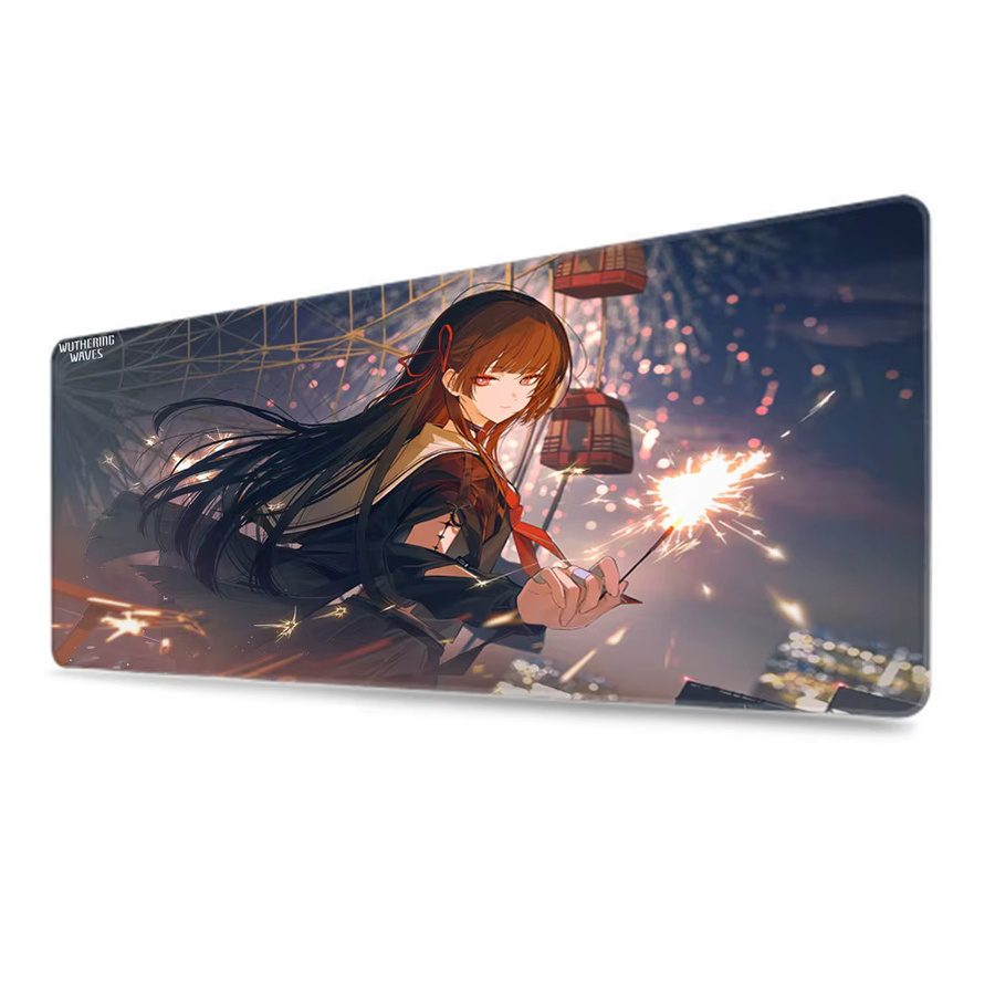 HYBXAXC Wuthering Waves Chisa Mousepad Kawaii Anime-Mädchen Gaming Mauspad in Multicolour mit rutschfester Gummibasis und HD-Druck - Bild 7