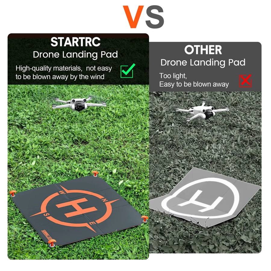 STARTRC Drohnen-Landeplattform für DJI Neo 2, Mini 5 Pro, Mini 4K, Mini 4 Pro, 3, Avata 2/360 und Air 3S, faltbar, Schwarz-Orange, Durchmesser: 55 cm - Bild 6