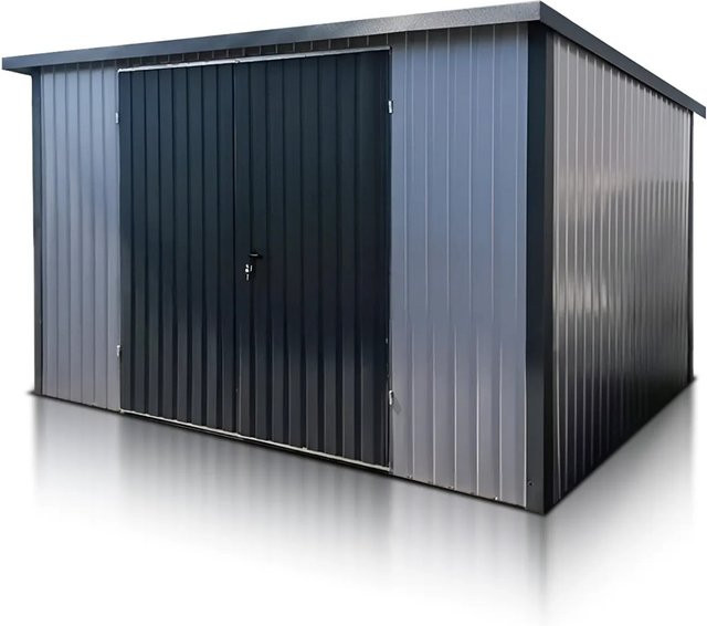 Liderstal Einzelgarage Basic aus Trapezprofilblech in Anthrazit, B/T/H: 300 x 200 x 213 cm - Bild 1