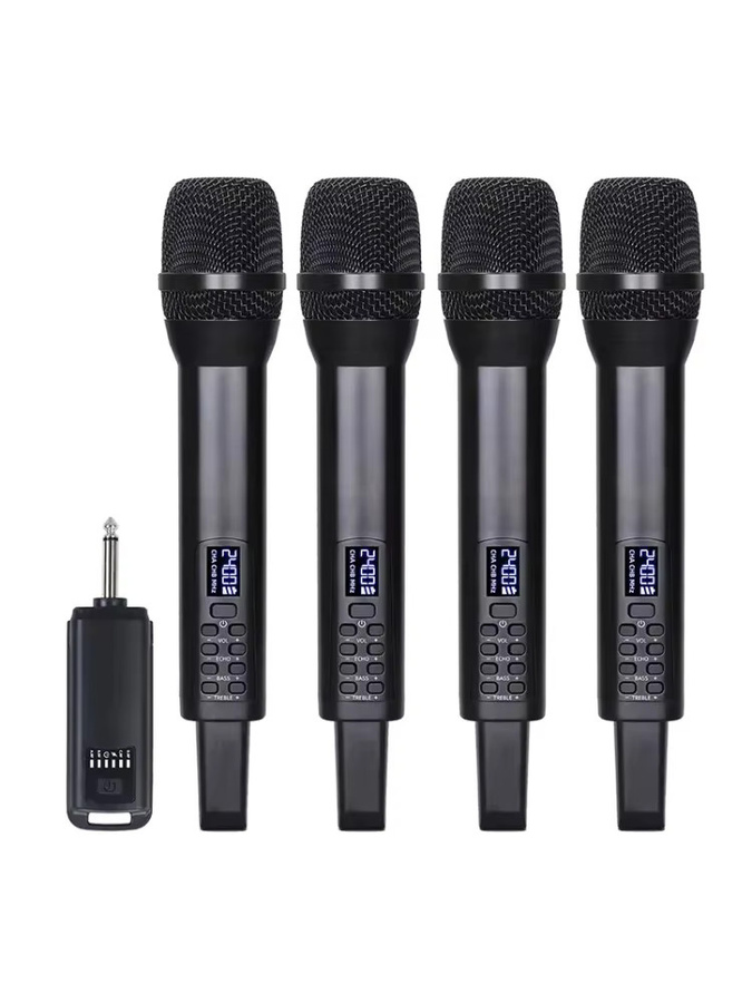Luxuglow Drahtloses 2,4 GHz Mikrofonsystem mit dynamischem Handmikrofon in Schwarz für Karaoke und Außenauftritte - Bild 6