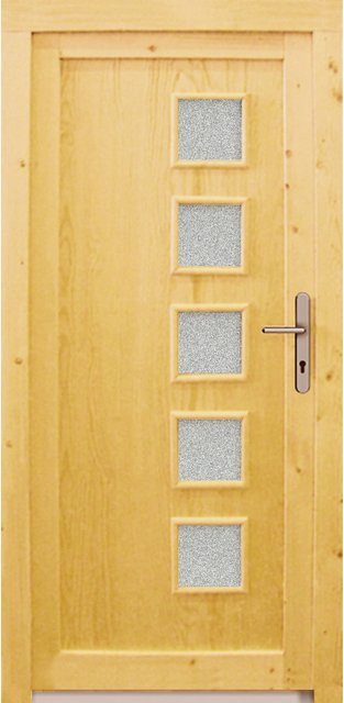 Mehrzwecktür Modell Mainau von PANTO aus Fichte in Natur, Farbe Beige/Braun, Anschlag Rechts, B: 98 cm, H: 200 cm - Bild 1