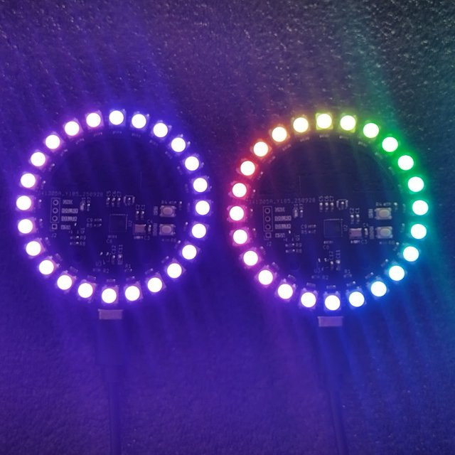 Smartes LED DIY Atmosphäre Licht Entwicklung Board mit ESP32 und WS2812 RGBIC in Schwarz - Bild 1