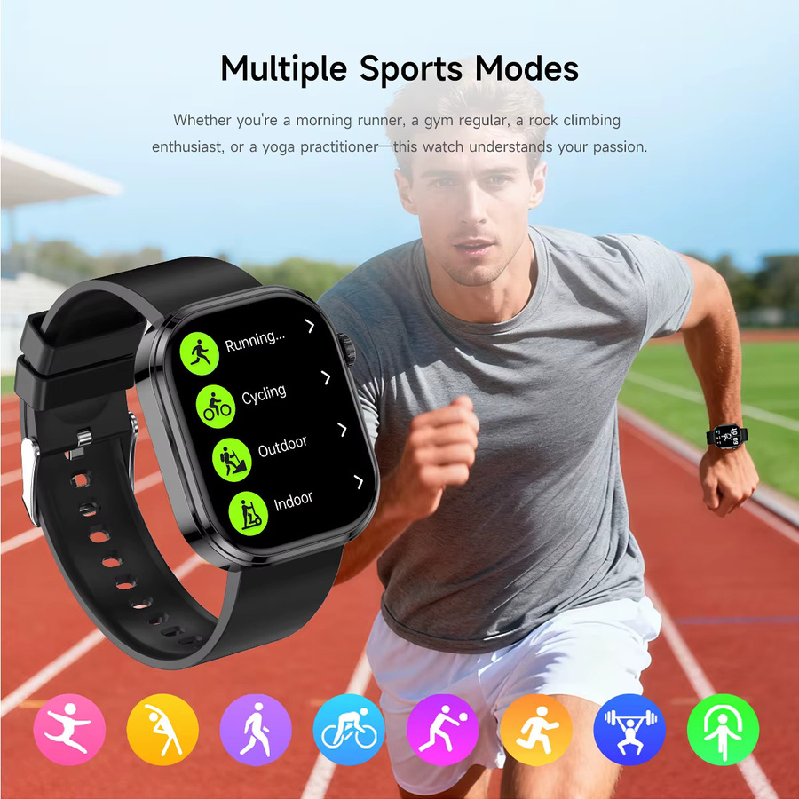 ChiBear Smartwatch, Schwarz, Silikon, Herren - Bild 6