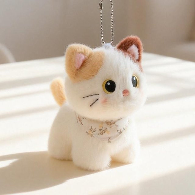 Yiran Health & Beauty Kawaii Katze Plüschtier, stehendes Kätzchen, weiß - Bild 1