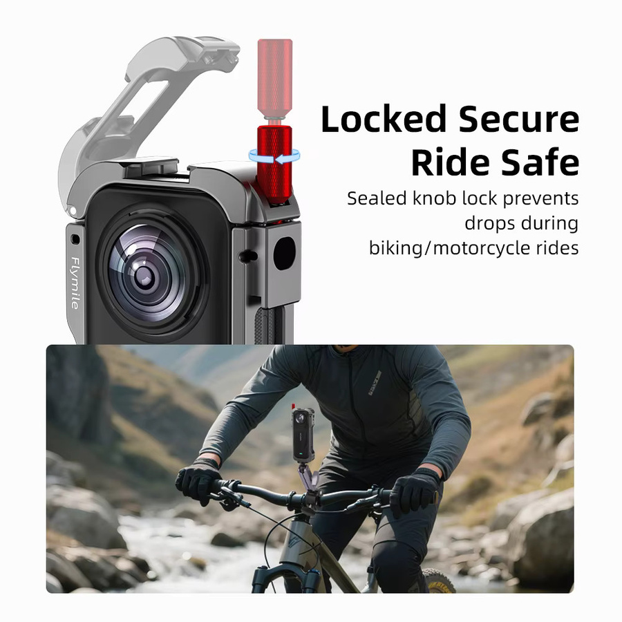 Flymile Metallrahmen für Insta360 X5 Kamera mit Silikon-Objektivdeckel als schützender Metallkäfig und Zubehör für Panorama-Action-Kameras - Bild 4