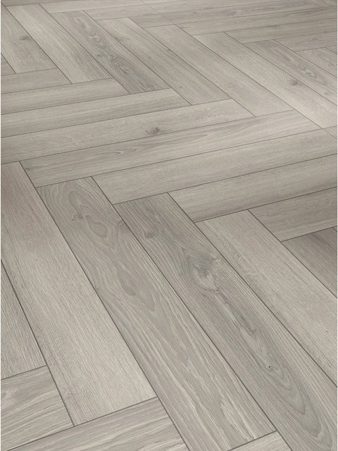 Parador Trendtime 3 Laminat Eiche Studioline Fischgrät Grau 8 mm - Bild 1