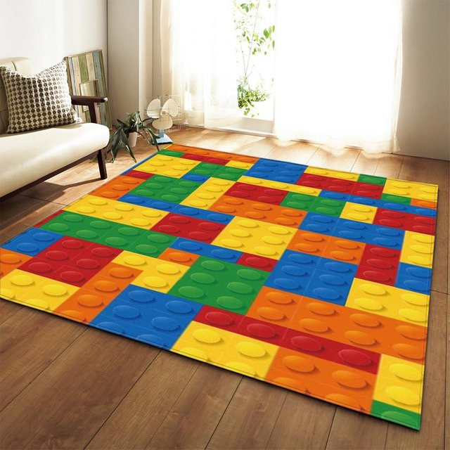 Weicher Flanellteppich von JGJG in Multicolour für Wohnzimmer und Kinderzimmer, B/T: 80 x 120 cm - Bild 1