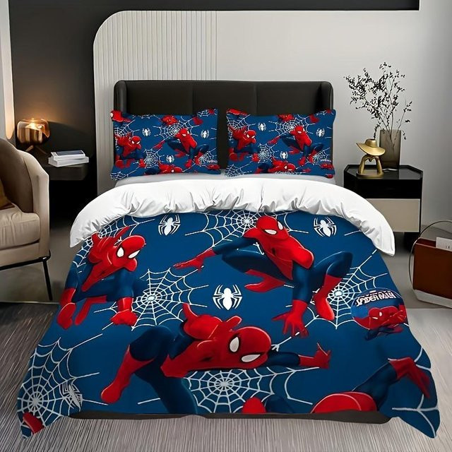 Spider-Man Bettwäsche-Set 3-teilig von Tinika in Blau, B/H: 220 x 240 cm - Bild 1